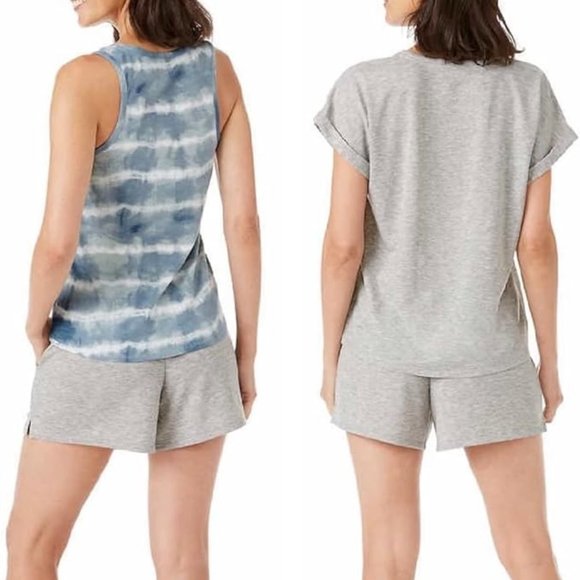 NWT Lucky Brand Women's 3 Piece Pajama Set Size L Heather Gray $85 8HL110 - Picture 2 of 2